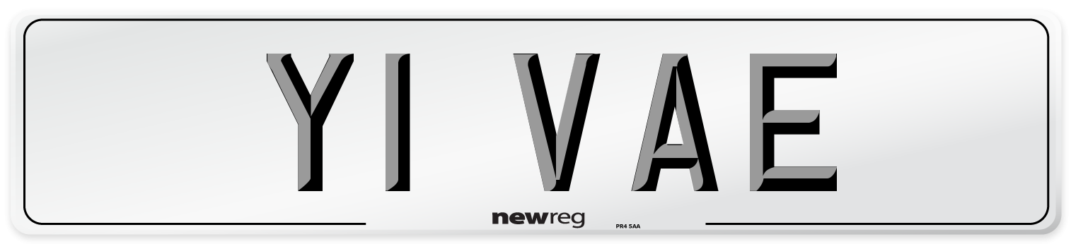 Y1 VAE Number Plate from New Reg